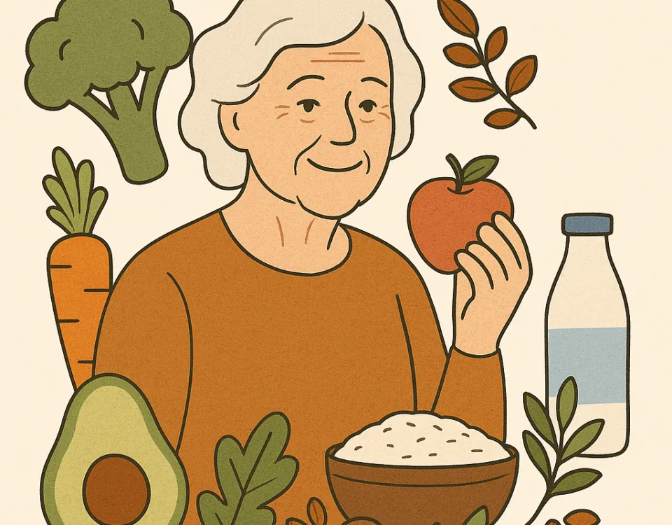 Imagem lustrativa relacionado alimentação saudável e velhecimento